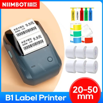 Нов Niimbot B1 мини етикет принтер безжичен Bluetooth термо етикет лента хартия ролка етикет стикер безмастило производител принтери