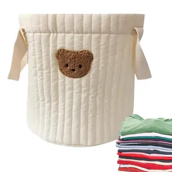 Пелена Caddy Организатор Сладка мечка съхранение Бебе Caddy пелена кошница с дръжки Голям капацитет Бебешки консумативи Сгъваема пелена Cadd