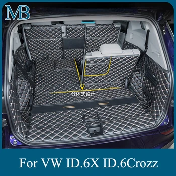Персонализирана стелка за багажник за кола за VW Volkswagen ID.6X ID.6 Crozz 2022 2023 2024 6/7 Аксесоари за седалки Авто Стоки интериор Консумативи за превозни средства