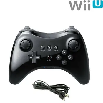 Пластмасов безжичен контролер Геймпад Удобен безжичен джойстик Геймпад Геймпадове за Wii U черен контролер