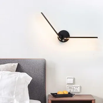 Сгъваеми вътрешни LED стенни лампи 53cm 73cm огледална предна светлина с превключвател стена sconce за спалня нощно шкафче завъртете дълги стенни светлини
