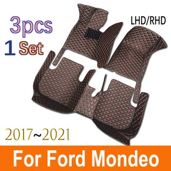Стелки за кола за Ford Mondeo Fusion Mk V 4 2017 ~ 2021 Подложки против замърсяване Килим водоустойчиви подови постелки Намалява триенето Аксесоари за кола