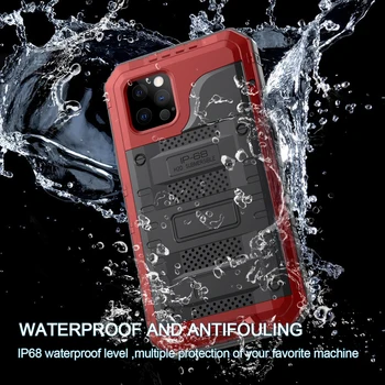 Тежкотоварен алуминиев калъф за телефон за iPhone 15 14 13 12 11 Pro Max Удароустойчив метален капак за Iphone 15 Pro Max X XR XS 7 8 Plus