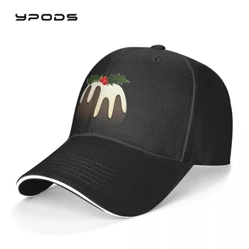 Унисекс памучна шапка за жени мъже Коледа пудинг хумор мъжки смешно Коледа- мода бейзболна шапка регулируема външна улично облекло шапка