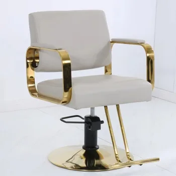 Фризьорски бръснарски столове Въртящи се накланящи се ергономични естетици Бръснарски столове за лице Грим Silla De Barberia Салон Оборудване