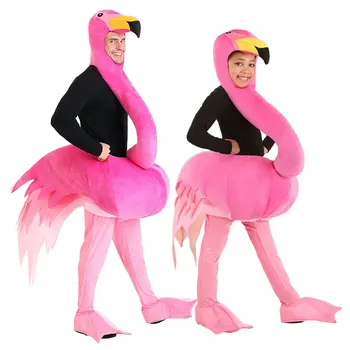 Хелоуин Роля на животните Фламинго косплей костюм Ден на детето Приказки Сценично представление Възрастни животни, птици, фламинго облекло