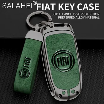 Цинкова сплав кола Smart Key Fob случай пълен капак протектор черупка чанта аксесоари за Fiat Freemont 2018 500X 500 500L Ottimo Viaggio