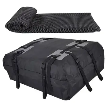 Чанта за покрив на автомобил 15 кубически фута кола товарна покривна чанта в сгъваем дизайн 600D Oxford кърпа водоустойчива мека кола покрив чанта за пътуване и