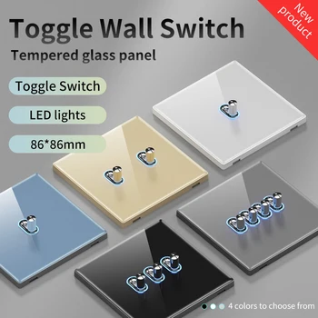 Черен стъклен панел Превключване на стена светлина стена превключвател бутон ЕС Великобритания стандарт Led индикатор светлина спалня USB превключвател гнездо 1-4Gang